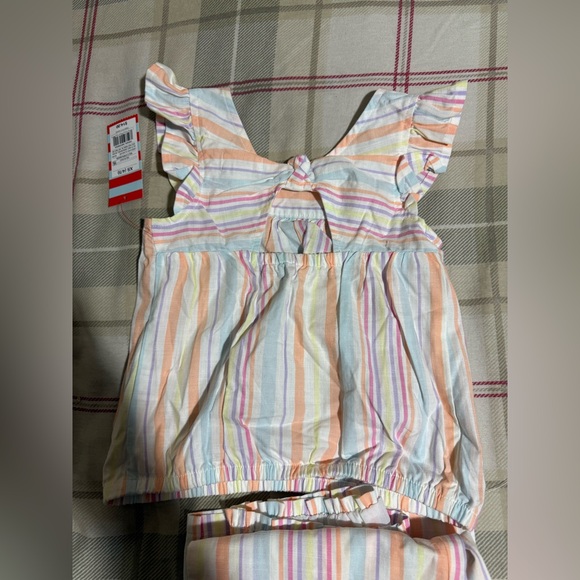 Colorful Striped Kids Pants and Top Set - Picture 3 of 4